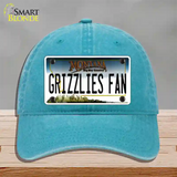 Grizzlies Fan Novelty License Plate Hat Unconstructed Cotton / Lake Blue