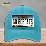 Go Bobcats Novelty License Plate Hat Unconstructed Cotton / Lake Blue