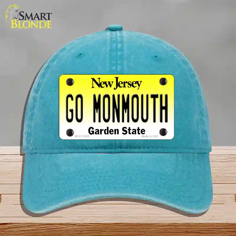 Go Monmouth Novelty License Plate Hat Unconstructed Cotton / Lake Blue