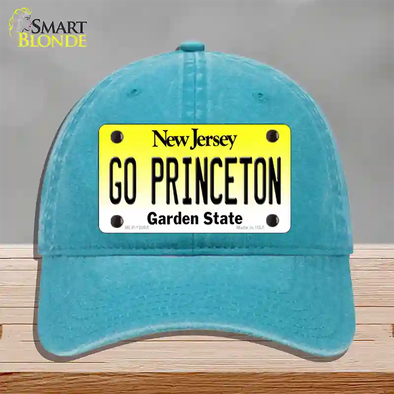 Go Princeton Novelty License Plate Hat Unconstructed Cotton / Lake Blue