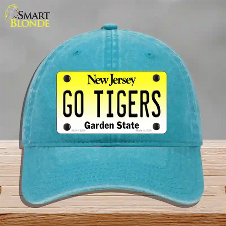 New Jersey Go Tigers Novelty License Plate Hat Unconstructed Cotton / Lake Blue