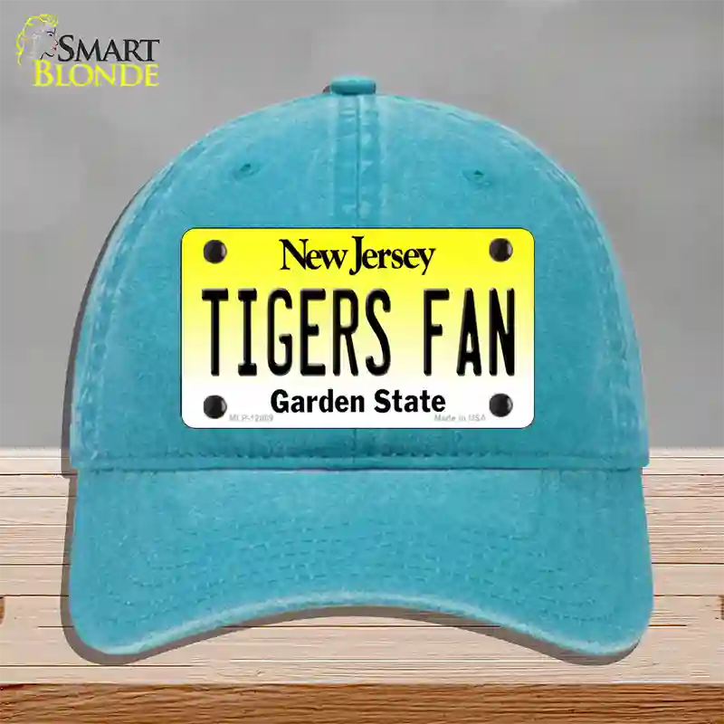 Tigers Fan New Jersey Novelty License Plate Hat Unconstructed Cotton / Lake Blue