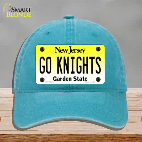 Go Knights New Jersey Novelty License Plate Hat Unconstructed Cotton / Lake Blue