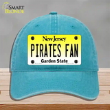 Pirates Fan Novelty License Plate Hat Unconstructed Cotton / Lake Blue