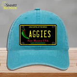 Aggies Novelty License Plate Hat Unconstructed Cotton / Lake Blue