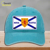 Nova Scotia Flag Novelty License Plate Hat Unconstructed Cotton / Lake Blue