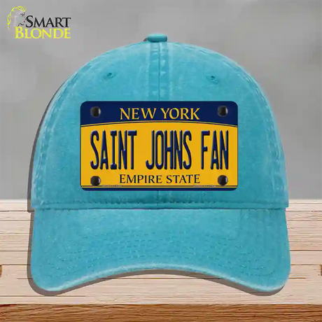 Saint Johns Fan Novelty License Plate Hat Unconstructed Cotton / Lake Blue