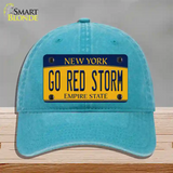 Go Red Storm Novelty License Plate Hat Unconstructed Cotton / Lake Blue