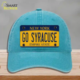 Go Syracuse Novelty License Plate Hat Unconstructed Cotton / Lake Blue