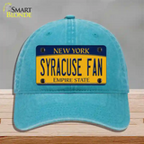 Syracuse Fan Novelty License Plate Hat Unconstructed Cotton / Lake Blue