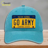 Go Army Novelty License Plate Hat Unconstructed Cotton / Lake Blue