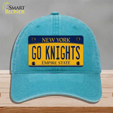 Go Black Knights Novelty License Plate Hat Unconstructed Cotton / Lake Blue