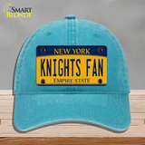 Black Knights Fan Novelty License Plate Hat Unconstructed Cotton / Lake Blue