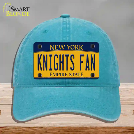 Black Knights Fan Novelty License Plate Hat Unconstructed Cotton / Lake Blue