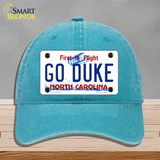 Go Duke Novelty License Plate Hat Unconstructed Cotton / Lake Blue