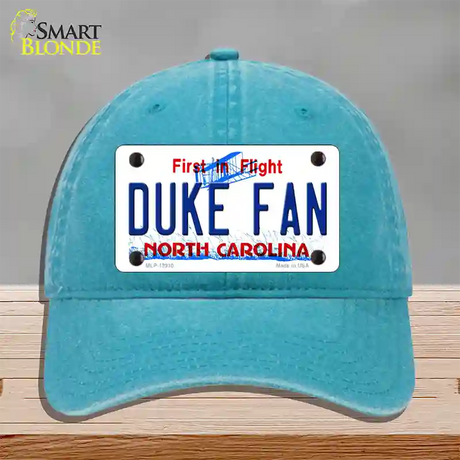 Duke Fan Novelty License Plate Hat Unconstructed Cotton / Lake Blue