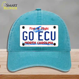 Go East Carolina Univ Novelty License Plate Hat Unconstructed Cotton / Lake Blue