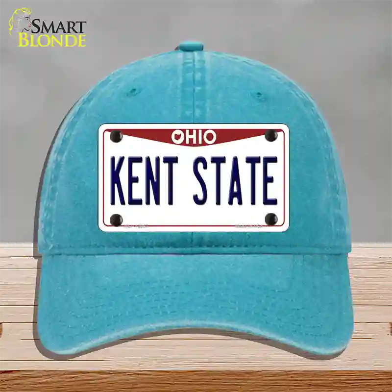 Kent State Novelty License Plate Hat Unconstructed Cotton / Lake Blue