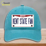 Kent State Fan Novelty License Plate Hat Unconstructed Cotton / Lake Blue