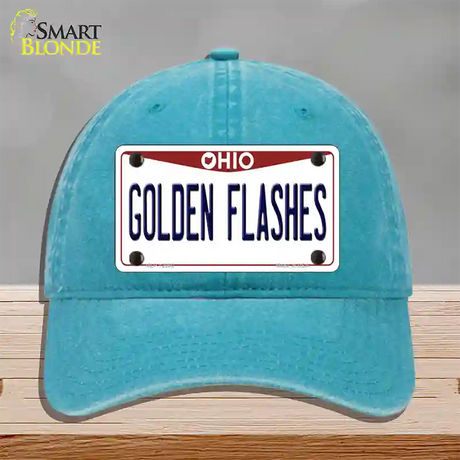 Golden Flashes Novelty License Plate Hat Unconstructed Cotton / Lake Blue