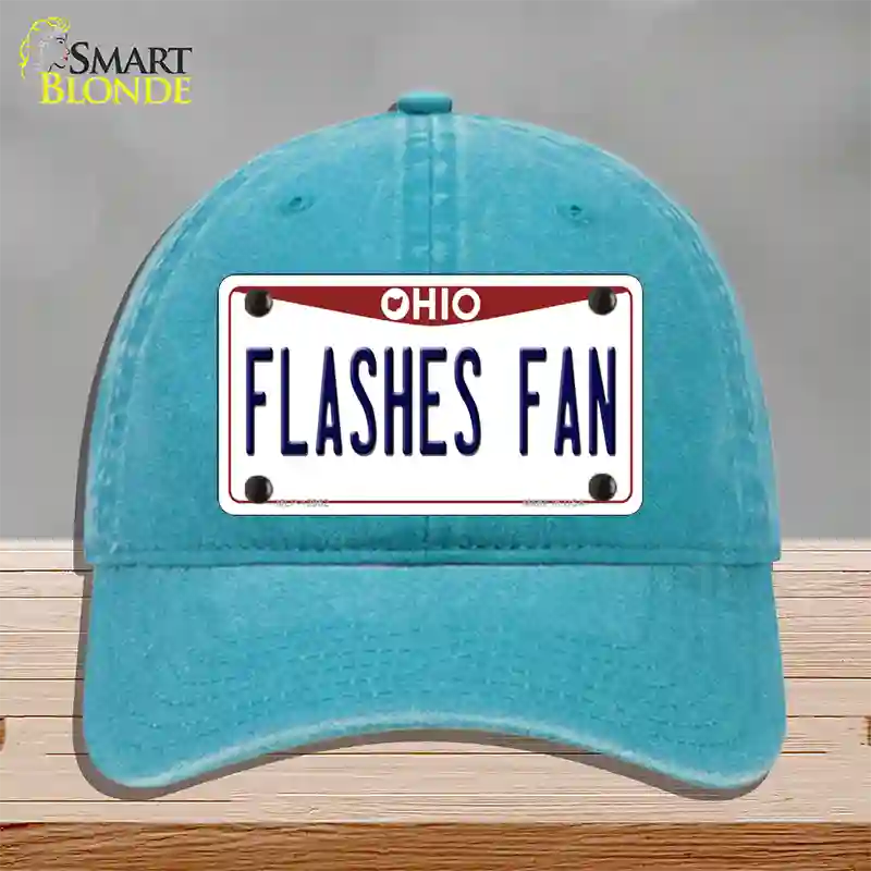 Flashes Fan Novelty License Plate Hat Unconstructed Cotton / Lake Blue