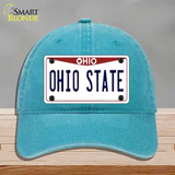 Ohio State Univ Novelty License Plate Hat Unconstructed Cotton / Lake Blue