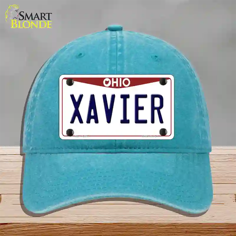 Xavier Novelty License Plate Hat Unconstructed Cotton / Lake Blue