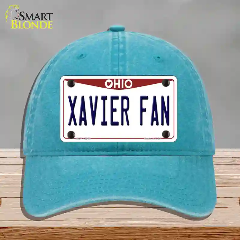 Xavier Fan Novelty License Plate Hat Unconstructed Cotton / Lake Blue