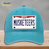 Musketeers Novelty License Plate Hat Unconstructed Cotton / Lake Blue