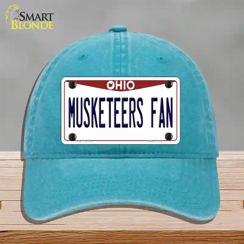 Musketeers Fan Novelty License Plate Hat Unconstructed Cotton / Lake Blue