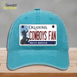 Cowboys Fan Novelty License Plate Hat Unconstructed Cotton / Lake Blue