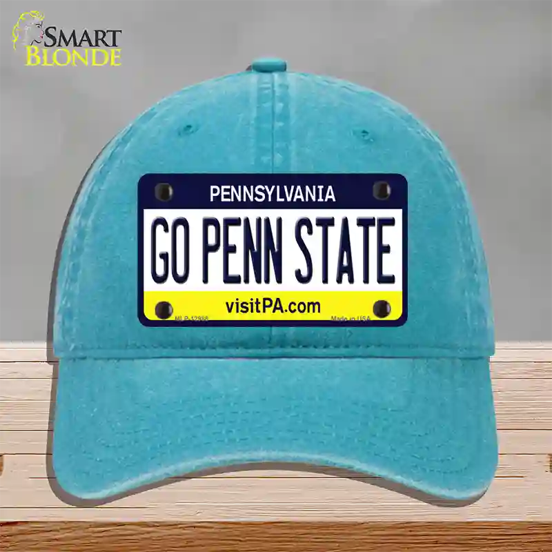 Go Penn State Novelty License Plate Hat Unconstructed Cotton / Lake Blue