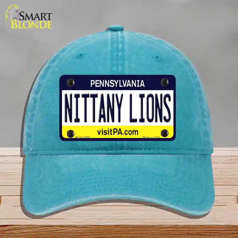 Nittany Lions Novelty License Plate Hat Unconstructed Cotton / Lake Blue