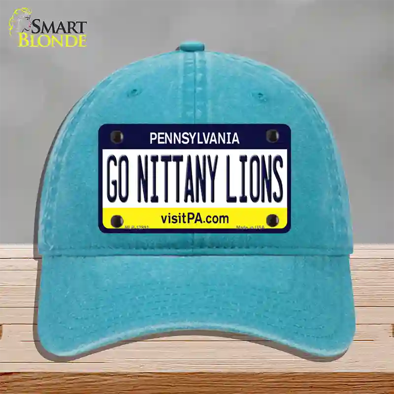 Go Nittany Lions Novelty License Plate Hat Unconstructed Cotton / Lake Blue