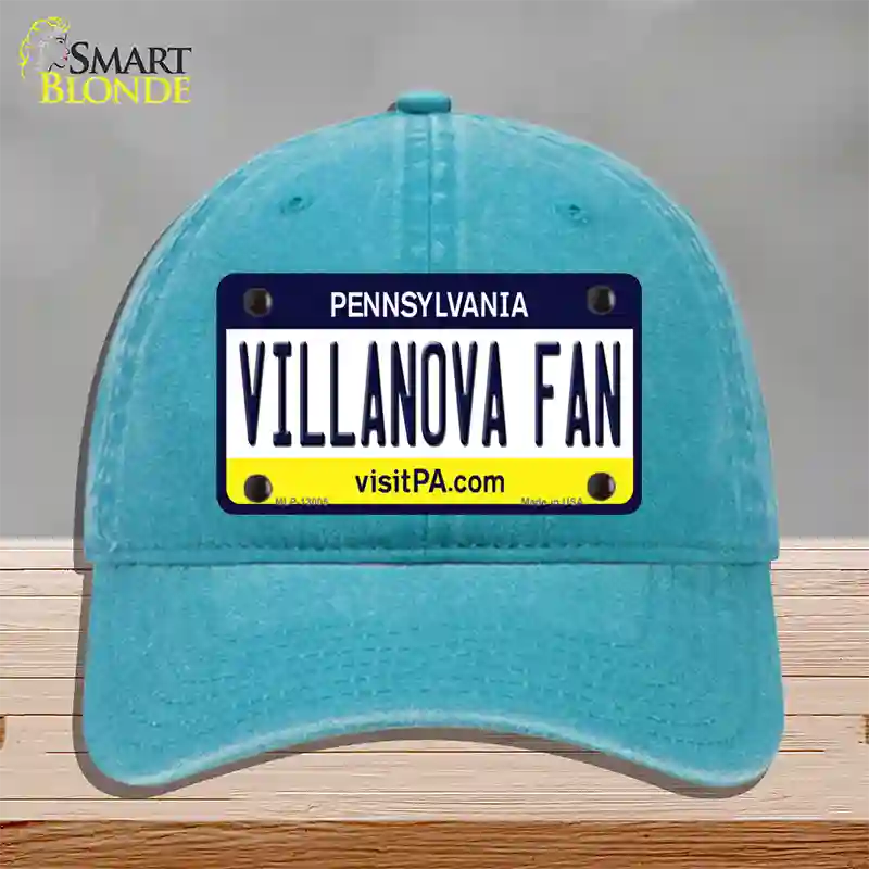 Villanova Fan Novelty License Plate Hat Unconstructed Cotton / Lake Blue