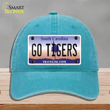 South Carolina Go Tigers Novelty License Plate Hat Unconstructed Cotton / Lake Blue