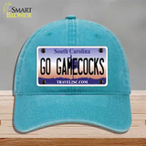 Go Gamecocks Novelty License Plate Hat Unconstructed Cotton / Lake Blue