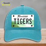 Tiger Tennessees Novelty License Plate Hat Unconstructed Cotton / Lake Blue