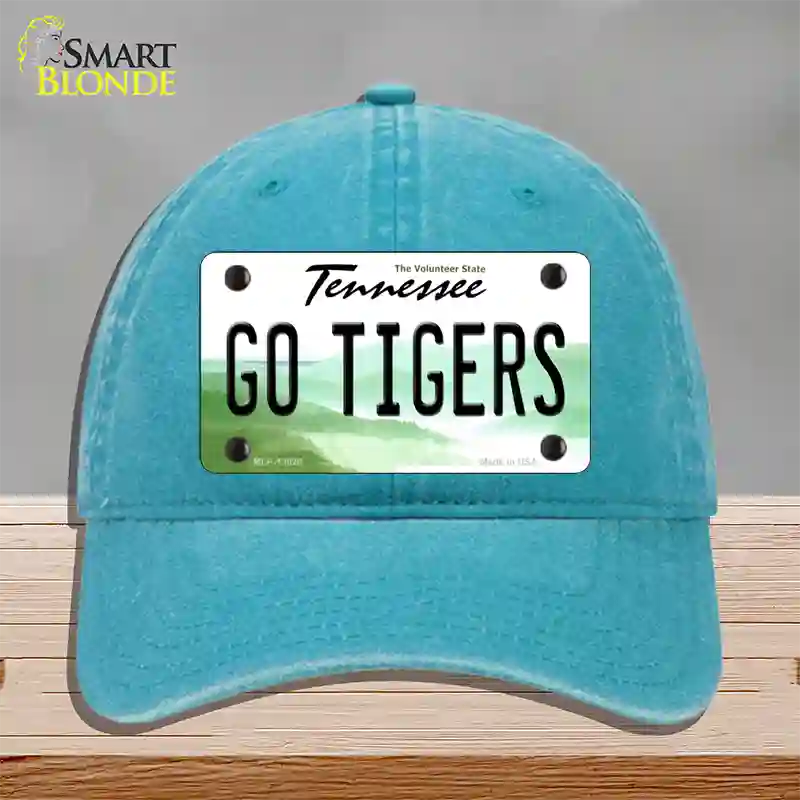 Tennessee Go Tigers Novelty License Plate Hat Unconstructed Cotton / Lake Blue