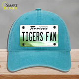 Tennessee Plate Tigers Fan Novelty License Plate Hat Unconstructed Cotton / Lake Blue