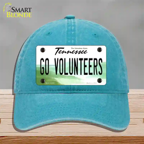 Go Volunteers Novelty License Plate Hat Unconstructed Cotton / Lake Blue