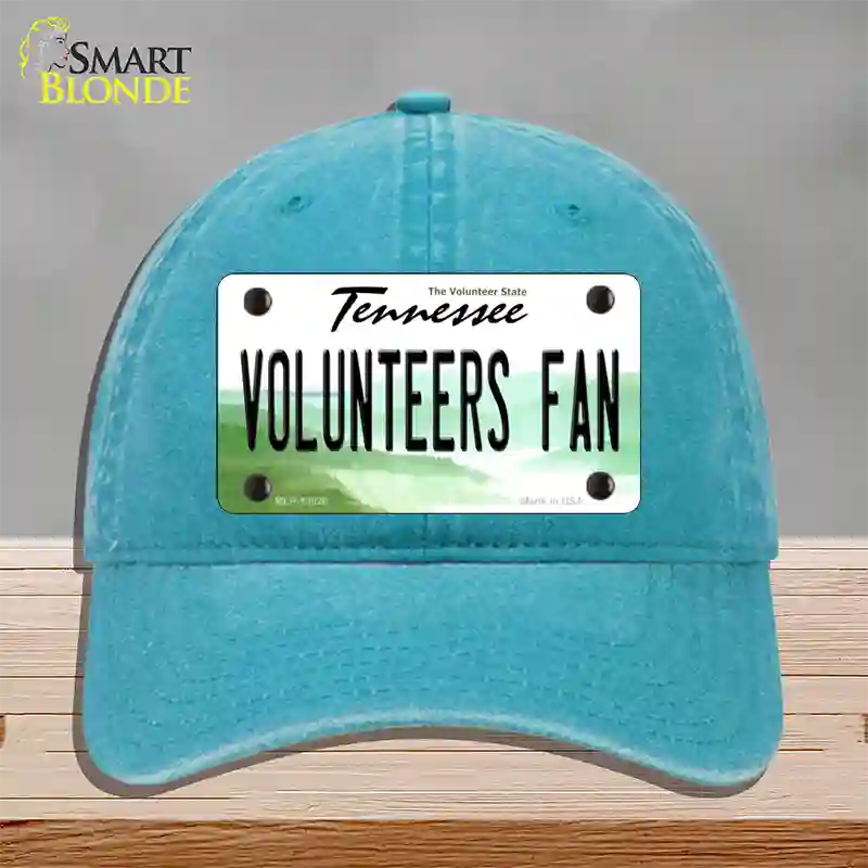 Volunteers Fan Novelty License Plate Hat Unconstructed Cotton / Lake Blue