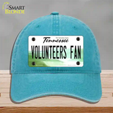 Volunteers Fan Novelty License Plate Hat Unconstructed Cotton / Lake Blue