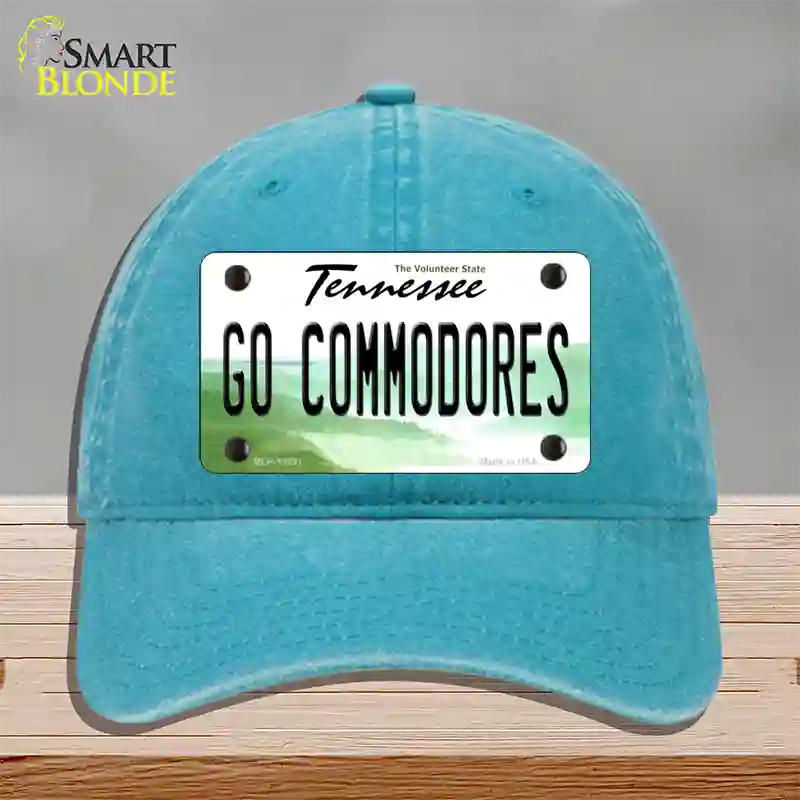 Go Commodores Novelty License Plate Hat Unconstructed Cotton / Lake Blue