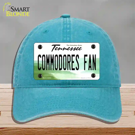 Commodores Fan Novelty License Plate Hat Unconstructed Cotton / Lake Blue