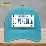 Go Virginia Novelty License Plate Hat Unconstructed Cotton / Lake Blue