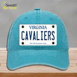 Cavaliers Novelty License Plate Hat Unconstructed Cotton / Lake Blue