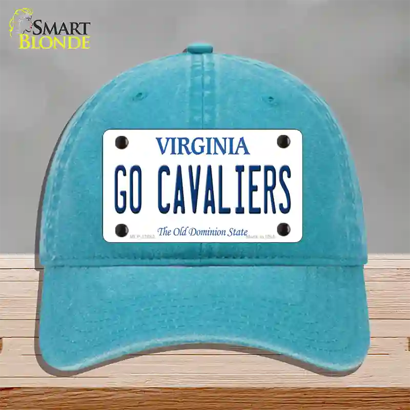 Go Cavaliers Novelty License Plate Hat Unconstructed Cotton / Lake Blue