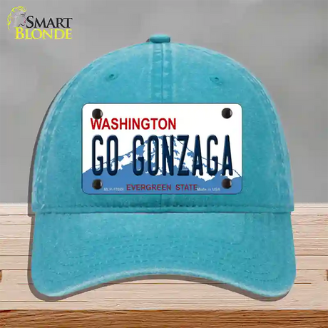 Go Gonzaga Novelty License Plate Hat Unconstructed Cotton / Lake Blue