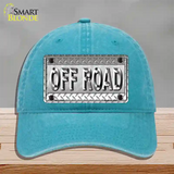 Off Road Novelty License Plate Hat Unconstructed Cotton / Lake Blue